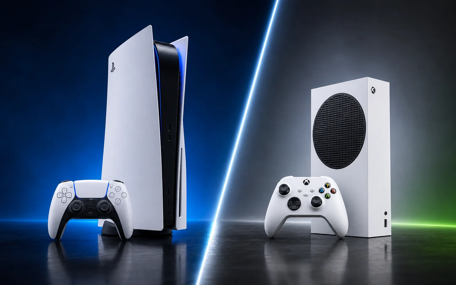 Capa premium com PlayStation 5 e Xbox Series S